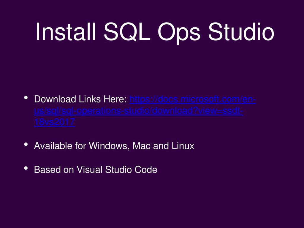 Sql Operations Studio Mac Download